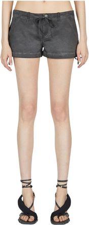 Guess Canvas Koord Gewassen Shorts - Dames - Bermuda - Zwart - W27 - Katoen - Korte Broeken
