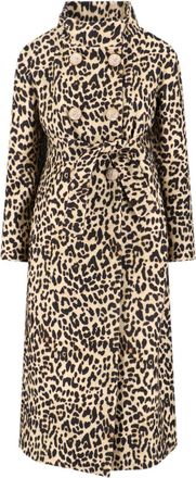 Valentino Animalier Double-breasted Coat