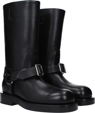 Burberry Womens Black Leather Boots
