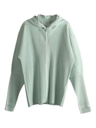 Homme Plissé Issey Miyake pleated hooded jacket - Green