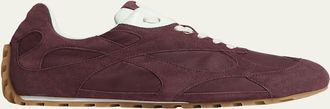 Bottega Veneta Mens Orbit Flash Suede & Nylon Low-Top Sneakers