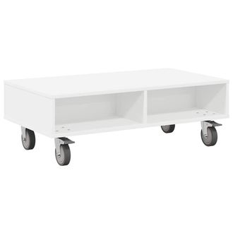 vidaXL Mesa Lateral Con Ruedas 90 X 50 X 30 Cm Madera De Ingenier&iacute;a Vidaxl
