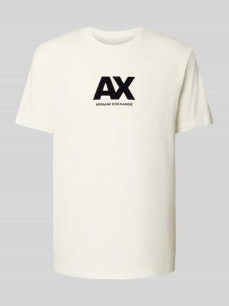 A|X Armani Exchange Regular Fit T-Shirt aus reiner Baumwolle mit Logo-Print in Weiss, Gr&ouml;&szlig;e M