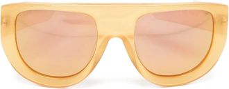 Ganni Amber zonnebril met geometrisch montuur - Oranje