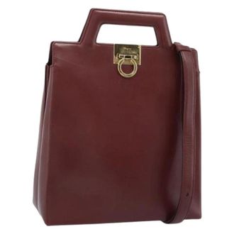 Ferragamo Pre-owned Hand Bag - Dames - Pre-owned - Rood - Maat: ONE Size Leer