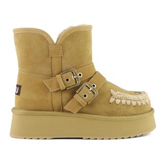 Mou Winterlaarzen - Dames - Schoenen - Bruin - Maat: 38 EU Leer