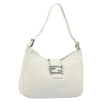 Fendi Pre-owned Vintage Schoudertas - Dames - Pre-owned - Wit - Maat: ONE Size Leer