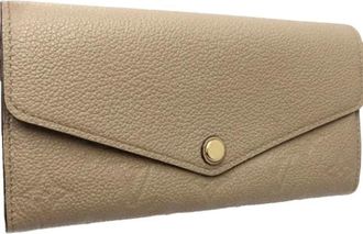 Louis Vuitton Pre-owned Wallets, female, Beige, Size: ONE SIZE Pre-owned Leather Wallet