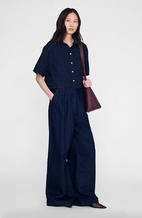 Anine Bing Lincoln Shirt in Ink Blue at Nordstrom, Size X-Small
