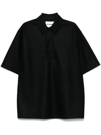 Jil Sander wool polo shirt - men - Wool - 46 - Black