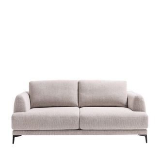 DRAWER Sof&aacute; de 3 plazas de tela - Natural