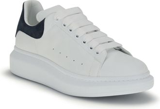 Alexander McQueen Mens Oversize Sneaker White-Blue Grey Sole: Rubber; Leather White/blue