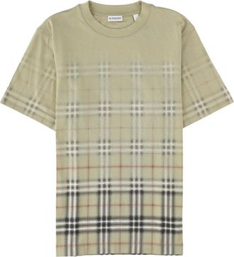 Burberry Green Relaxed Check T-Shirt