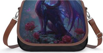 Generic Dragon Purple Galaxy Crossbody Bags for Women Shoulder Messenger Bag Purse Handbags