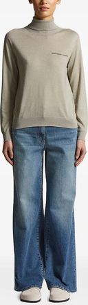 PESERICO Womens Zip-Detail Turtleneck Sweater Aw25 W