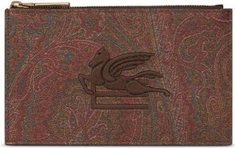 Etro paisley-print cotton-blend wallet - men - PVC/Polyester/Cotton - One Size - Brown