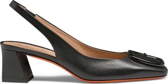 Santoni Womens mid-heel slingback in Black at Nordstrom, Size 5.5