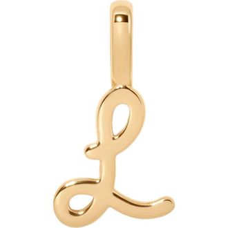 Made by Mary Script Initial Charm Gold Vermeil in Gold Vermeil Initial L at Nordstrom