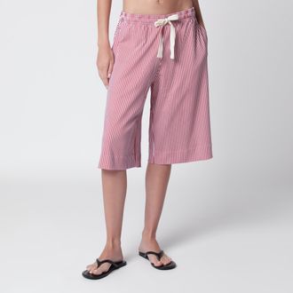 Jacquemus Red/white striped Bermuda shorts