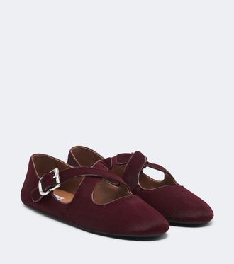 Alaia Ala&iuml;a Calf hair ballet flats