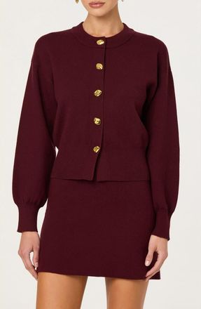 ASTR the Label Aryn Cardigan in Wine at Nordstrom, Size X-Small