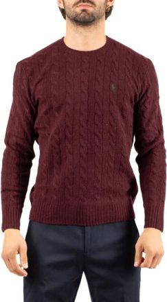 Ralph Lauren Ronde hals gebreid - Heren - Ronde hals truien - Rood - L - Wol - Truien & Vesten