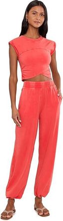 Free People Movement Hot Shot Crossover Set Womens Active Sets Grapefruit : MD, Cotton/Elastane