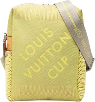 Louis Vuitton Pre-owned The Weatherly Cross Body Bag - Dames - Vintage Schoudertas - Geel - ONE Size - Leer - Vintage