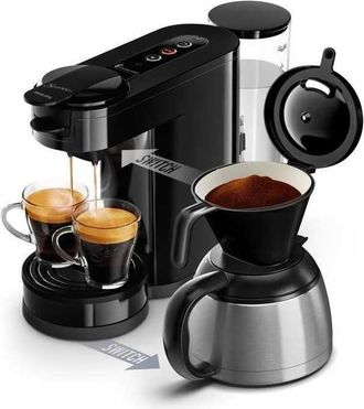 Philips Machine A Caf&eacute; Dosette - Philips - Senseo Switch Hd6592/65 - Noir Intense