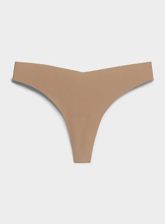 Miiyu Womens Dense laser-cut thong Recycled nylon
