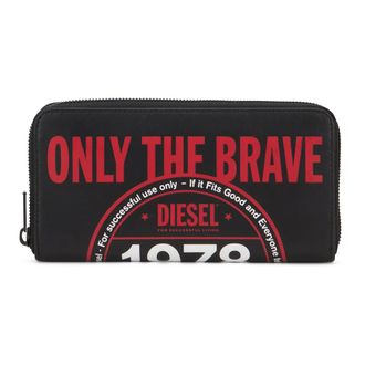 Diesel Wallets & Cardholders, male, Black, Size: ONE SIZE Leather Wallet with Graphic Print