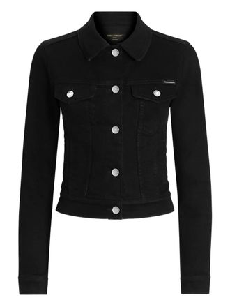 Dolce & Gabbana buttoned denim jacket - women - Cotton/Elastane - 42 - Black