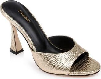 L'agence Avery Slide Sandal in Goldlizard at Nordstrom, Size 9.5