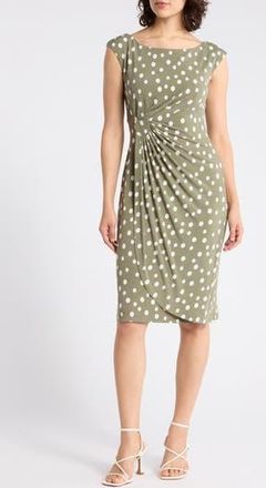 Connected Mock Wrap Dress in Moss at Nordstrom Rack, Size 10