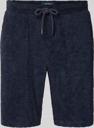 Mc Neal Shorts mit Strukturmuster und Eingrifftaschen in Dunkelblau, Gr&ouml;&szlig;e XXL
