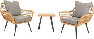 Hhg Hhg - Nunca Usado] Set De Polirrat&aacute;n 956, Set De Balc&oacute;n Set De Jard&iacute;n Grupo De Asientos Silla Mesa Auxiliar, Gris Oscuro