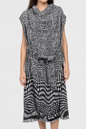 Burberry WomenS Black White Patterned Dress, Size 10