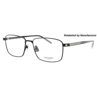Saint Laurent Mens Black Rectangular Eyeglass Frames SLSL66600358R