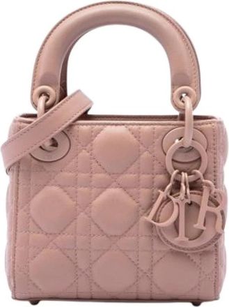 Dior Pre-owned Lady Dior - Dames - Vintage Mini Tas - Roze - ONE Size - Leer - Vintage