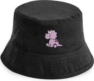 Generic Adults Dinosaur Bucket Hat Summer Embroidered Unisex Festival Party Fisherman (as8, Alpha, l, x_l, Black)
