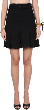 Patou Black Pleated Mini Skirt
