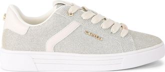 Carvela Womens Daze Sneakers - Gold Fabric - Size UK 7