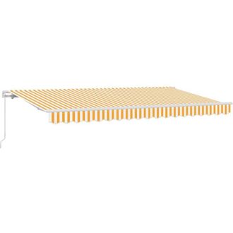 vidaXL Toldo Retr&aacute;ctil Amarillo Y Blanco 350 X 200 Cm Vidaxl