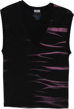 Versace Canotta con ricamo Medusa anni 2000 - Nero