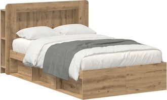 vidaXL Estructura De Cama Con Almacenamiento Roble Artisan Vidaxl