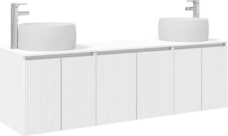 vidaXL Juego De Muebles De Ba&ntilde;o 3 Uds. Blanco 49,5 X 44,5 X 66 Cm Vidaxl
