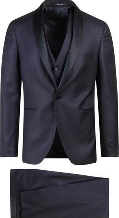 Tagliatore Single-Breasted Suit - Heren - Business pakken - Blauw - M - Wol - Kostuums