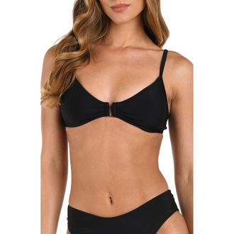 L'agence Yazmin Solid Triangle Bikini Top in Black at Nordstrom Rack, Size X-Small