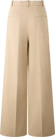 A.P.C. Womens Cotton Trousers Beige Organic Wide-Leg