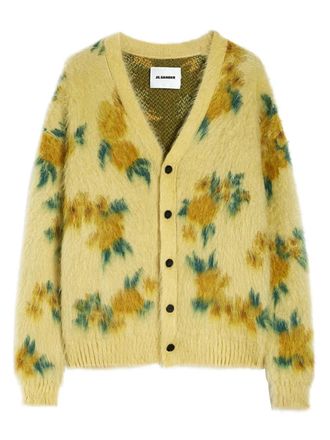 Jil Sander Vest met geborsteld effect - Geel